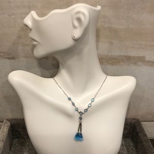 14k Blue Topaz Necklace